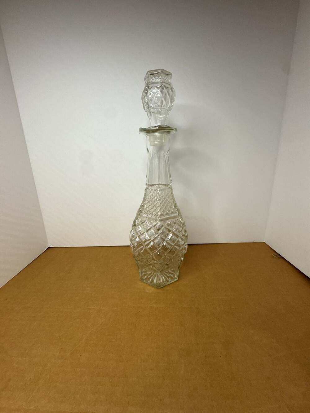 Anchor Hocking Wexford Pattern Glass Decanter with Stopper